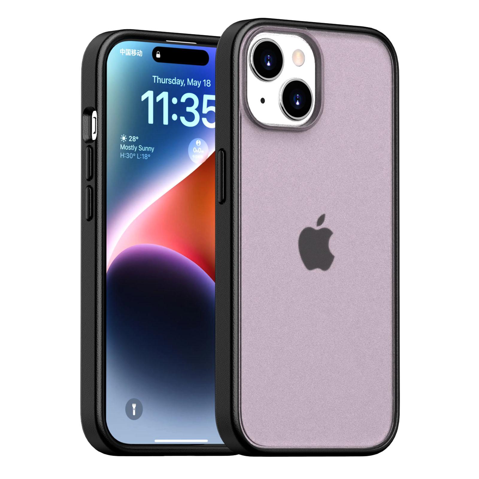 Чехол для iPhone 15, матовый PC + TPU, защитная крышка для телефона, ощущение кожи B