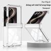 Samsung Galaxy Z Flip 8 Transparent Airbag Case with Rotating Shaft and Full Coverage