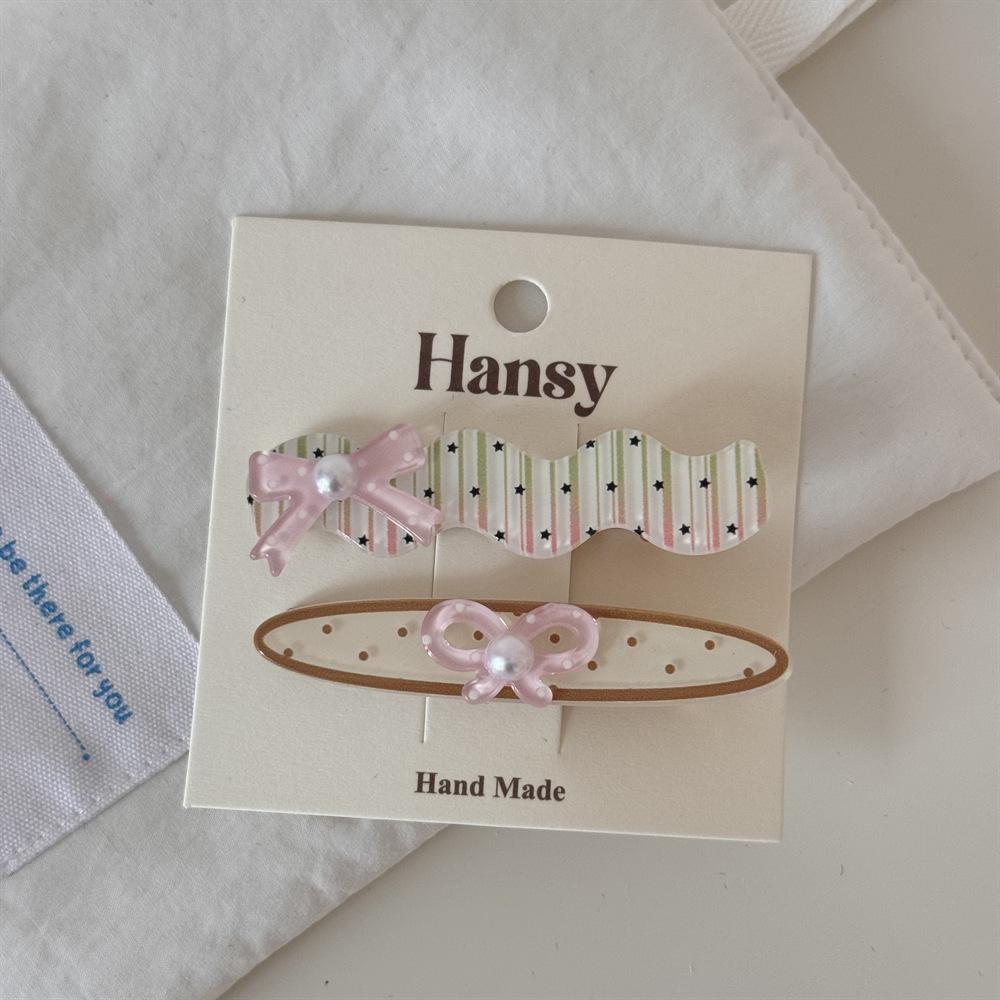 2/3Pcs Cute Cartoon Floral Pink Duckbill Clips Korean Sweet Hair Side Clips Women Girl Bangs Hairpins Headwear Style Accessories