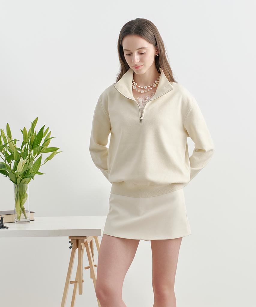 ACODICO Soft Zip-Up Pullover Knit