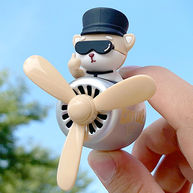 Kein Parfüm DIY Duft Rotierender Propeller Pilotenhund Auto Lufterfrischer Lüftungsklemme Flugzeug Aroma Diffusor Dekorationen Zubehör