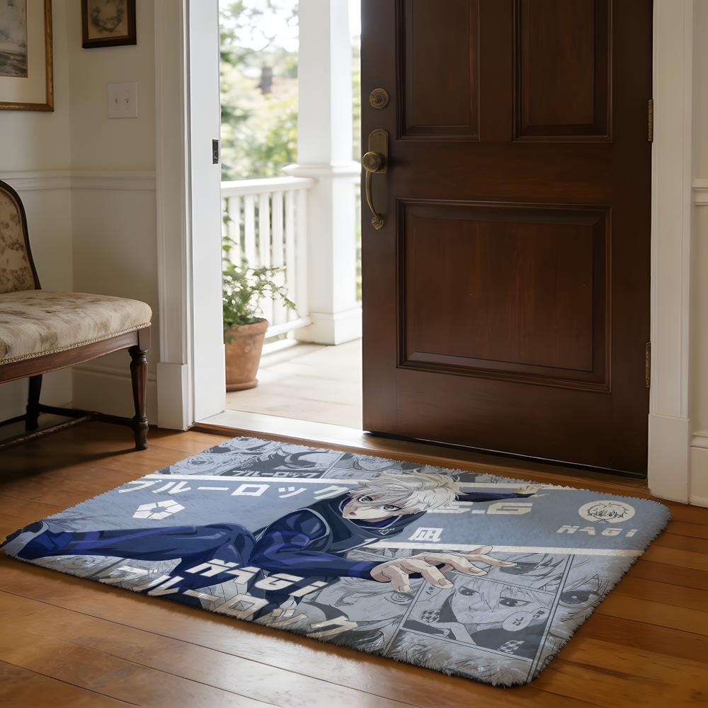 Heißer Anime BBLue LLock Fußmatte Weiche Flanell-Absorbierende Matte Rutschfester Teppich Haus Schlafzimmer Badezimmer