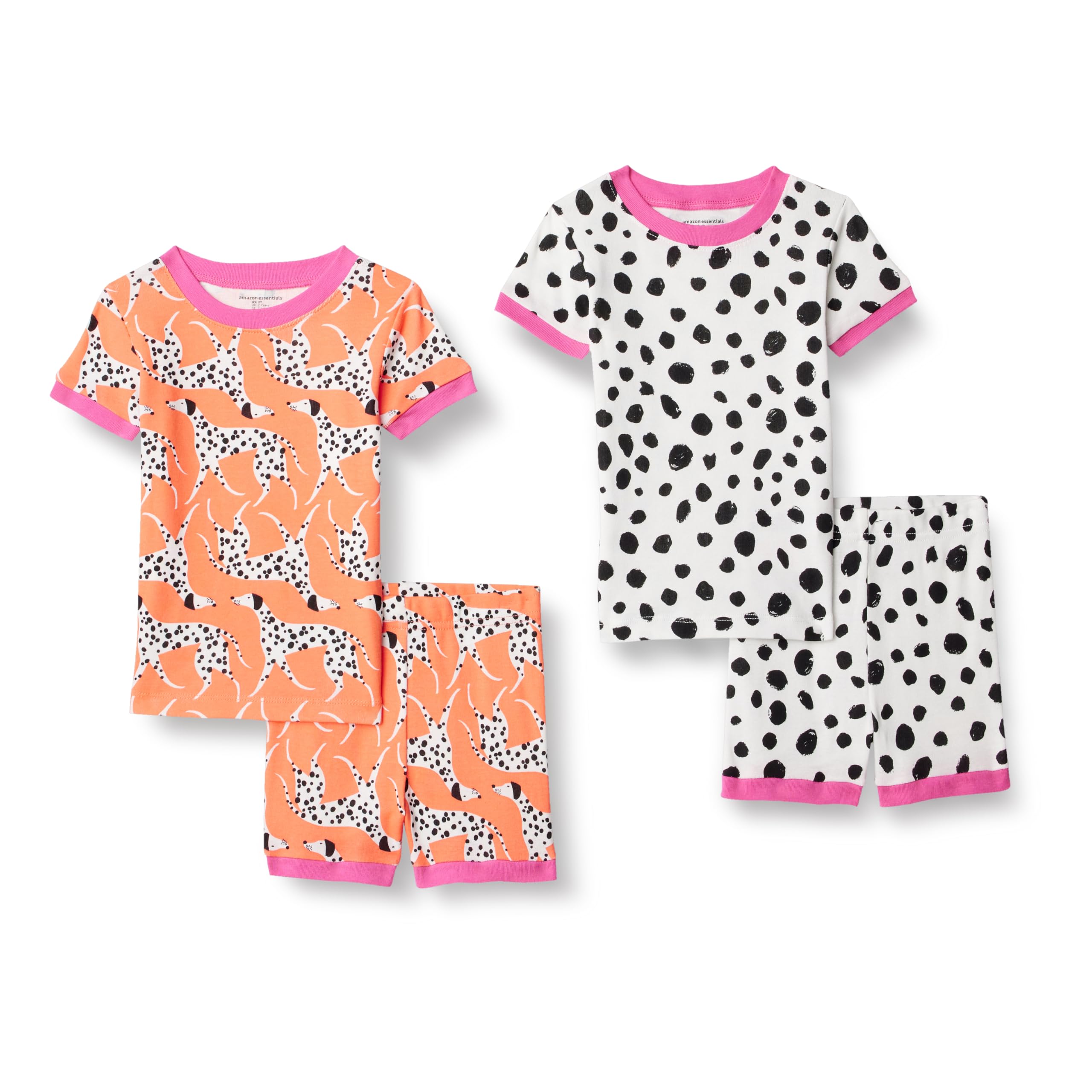 

Пижама Snug Dalmatian 105 [Amazon Essentials] Комплект из 4 предметов, хлопок, облегающий, для малышей, для детей, разноцветный,