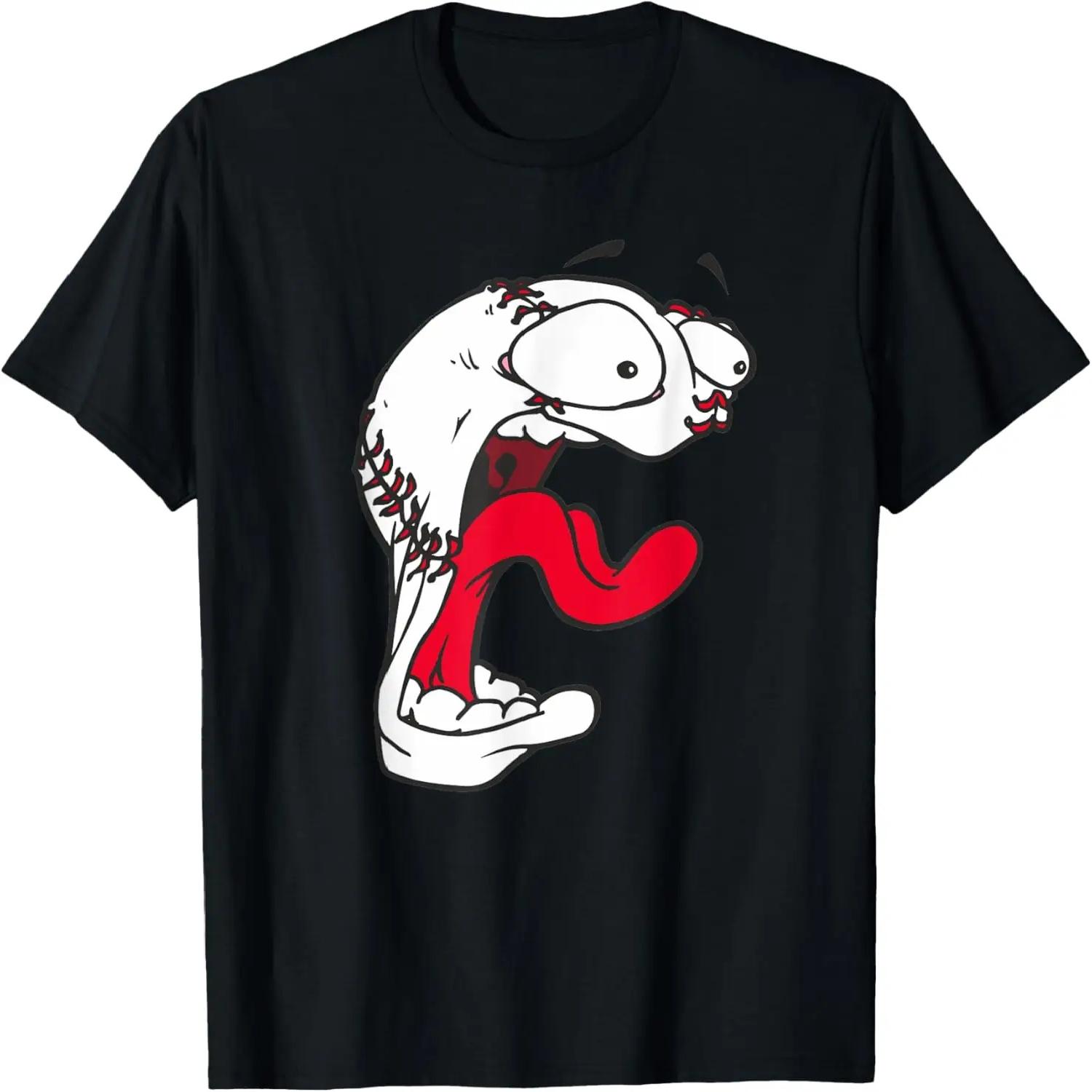 

Funny Baseball Ball Cartoon Sport Lover Gift Unisex T-shirt T-Shirt XXXXXL чорний