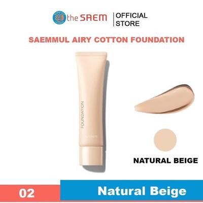 Saemmul Airy Cotton Foundation #02 Naturale Beige 30ml