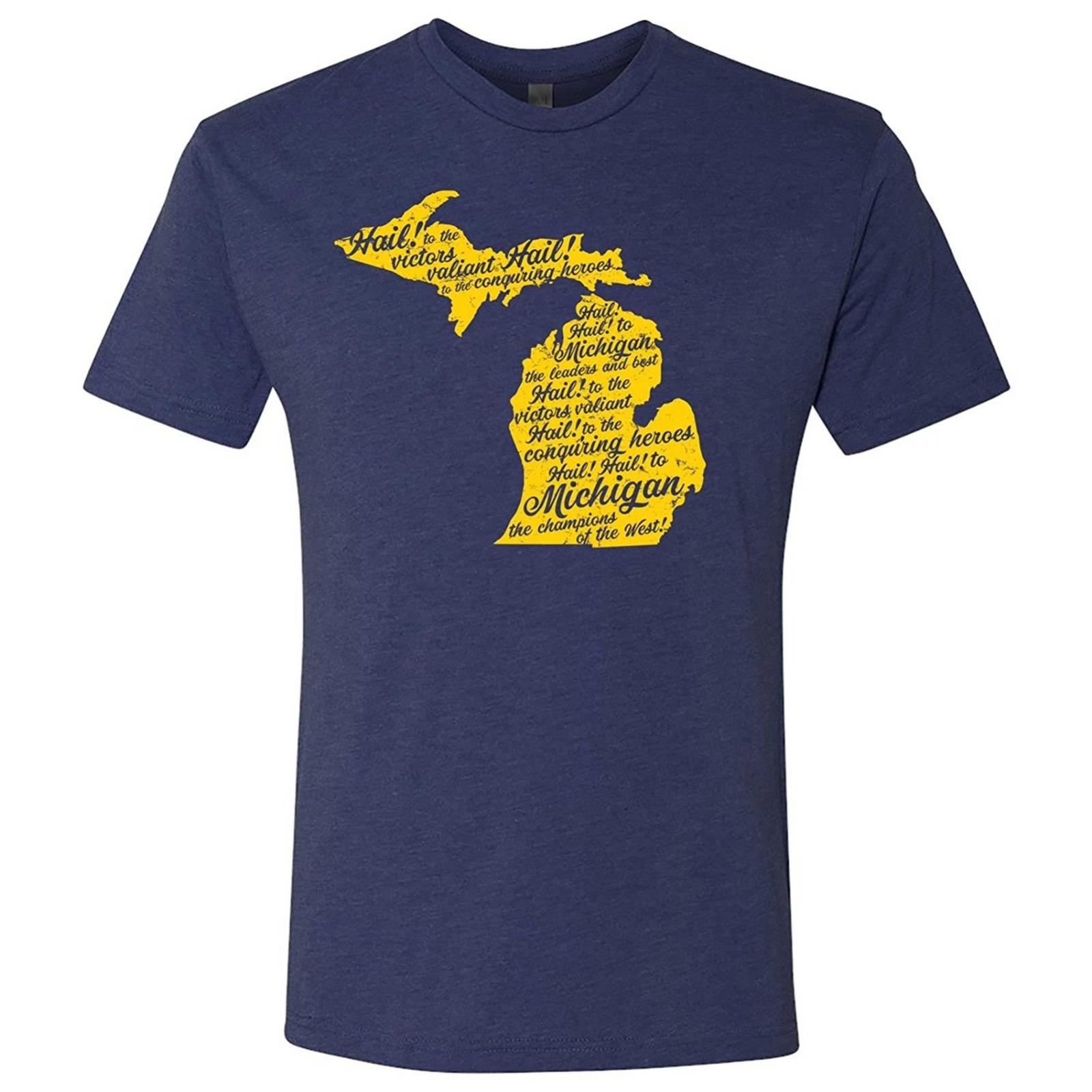 University of Michigan Wolverines Fight Song Licensed Unisex Triblend T-Shirt 4XL