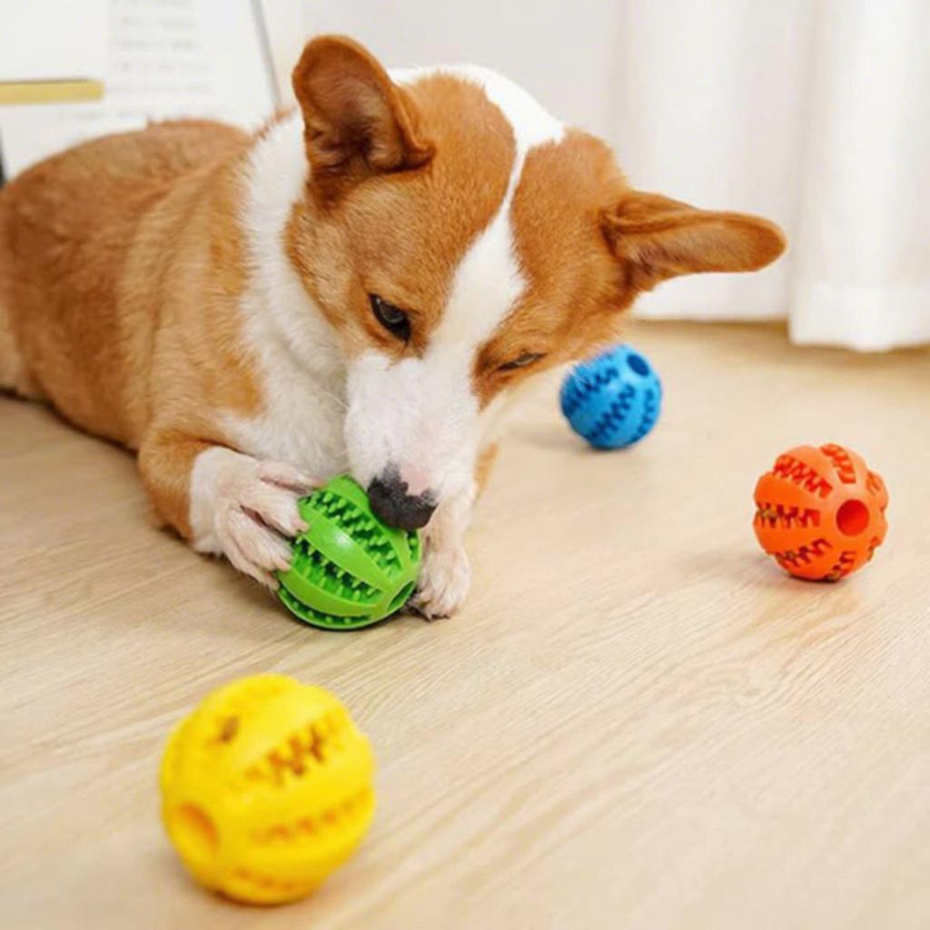 Custom BPA-Free Natural Rubber Dog Chew Ball Toy-Durable Molar Teeth Cleaning for Aggressive Chewers Exercise Boredom Buster