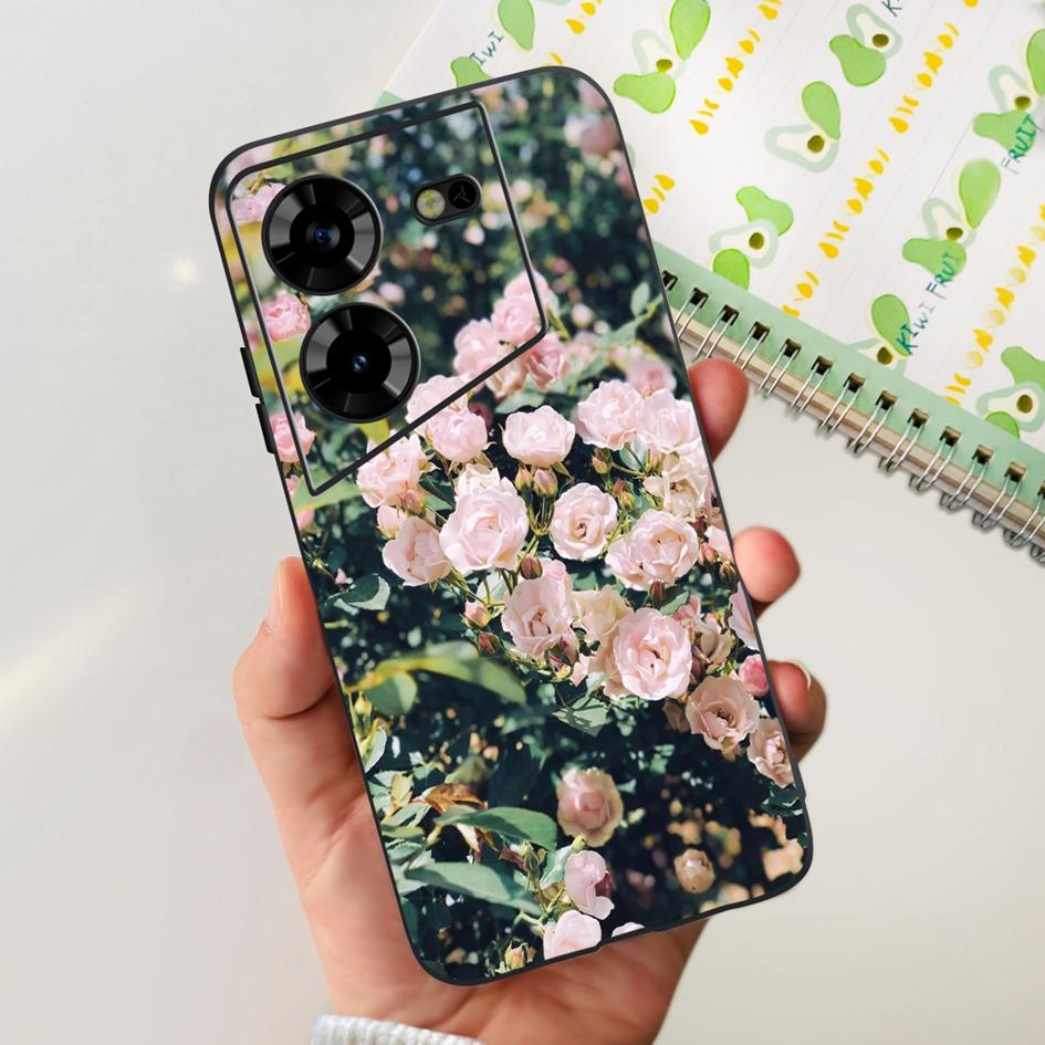 For Tecno Pova 5 2023 Case LH7n Fashion Butterly Flower Soft Silicone Phone Back Cover For Tecno Pova 5 4G Funda on Pova5 Bumper