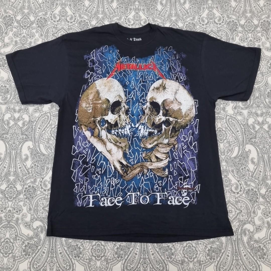 

Metallica Vintage Band T-Shirt Mens Womens Tees Top Face To Face Embroidered Graphic Print S
