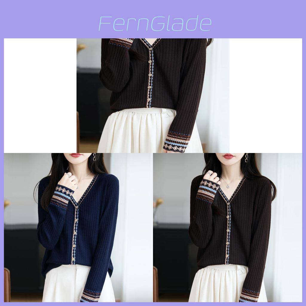 Andy Plush Knit Cardigan For Women With Vneck And Long Sleeves For Casual Wear