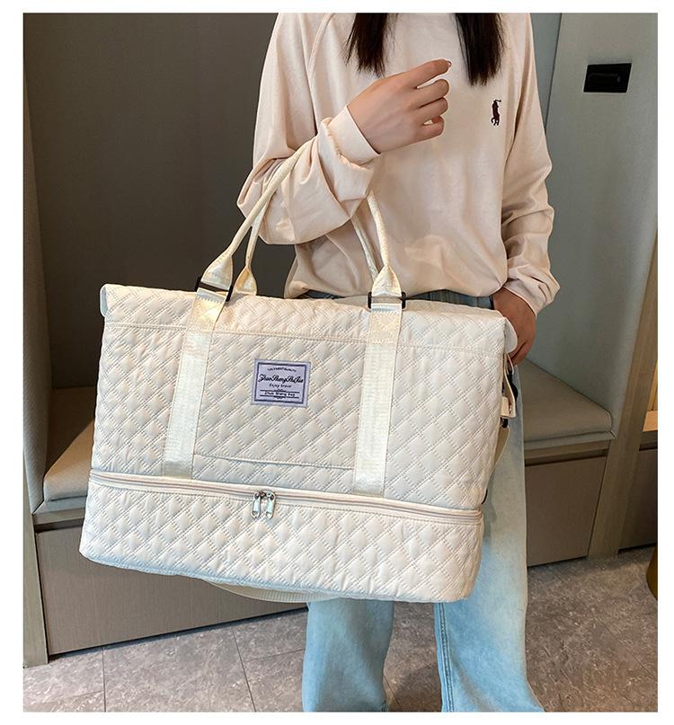 Travel Bag Rhomboid Dry And Wet Separate Sports Handbag Yoga Gym Bag