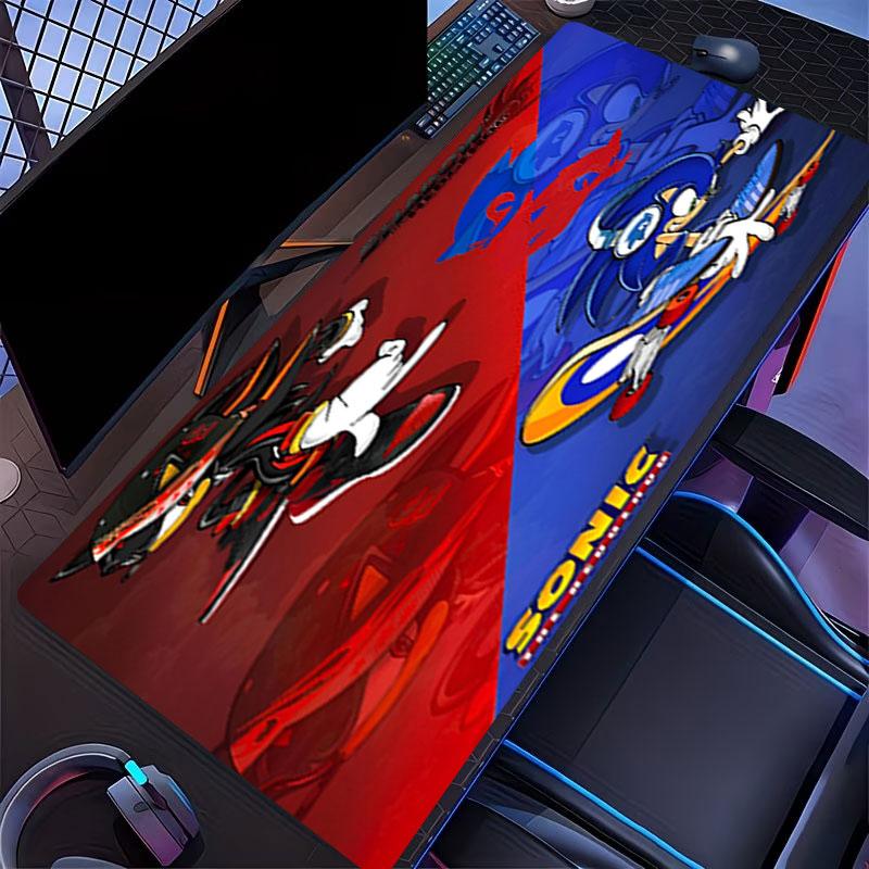 Sonic Print Mouse Pad, for Keyboard Pad Laptop PC Mat for Office Home Use, Desk Decor, Perfect Birthday Gift for Gamers