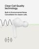 Belkin SOUNDFORM Rhythm True Wireless Earbuds Bluetooth 5.3 5.8mm Drivers 30H Playback Call Noise Reduction Fast Charging IPX4 White AUC012btWH
