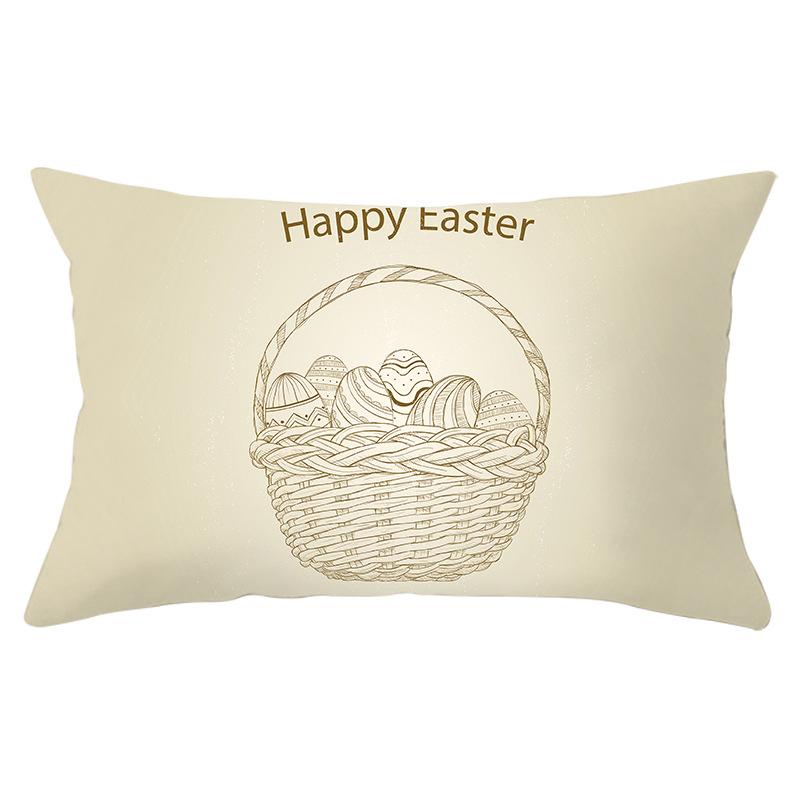 Easter Lumbar  Pillowcase Decorative Sofa Cushion Case Bed Pillow Cover Home Decor Car Cushion Cover Rabbit Pillow Case 30*50cm