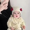 Infant & Toddler Korean-Style Cotton Tie-Up Hat with Ear Protection - Perfect for Spring & Autumn