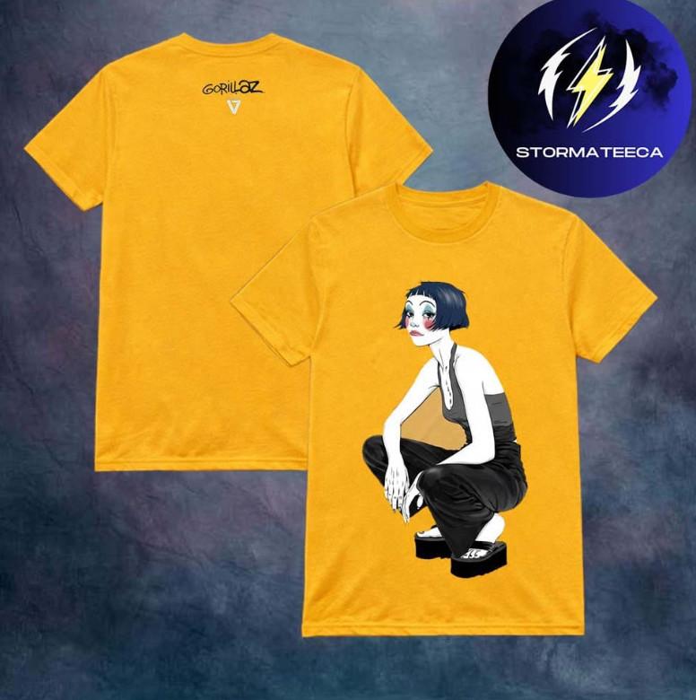 Gorillaz Merch La Shop The Mountain Full Live Performance Noodle Yellow Unisex T-Shirt XL