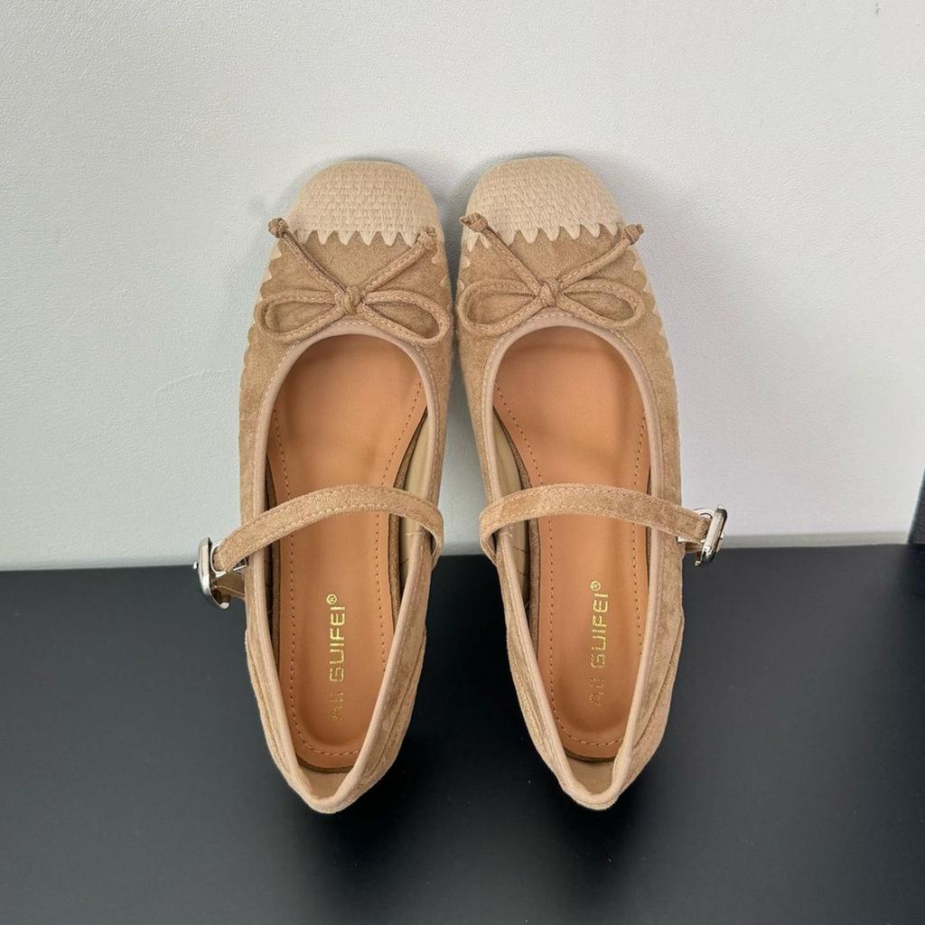 IPPEUM Women Mary Janes Shoes 2025 New Ballet Flats Round Toe Pumps