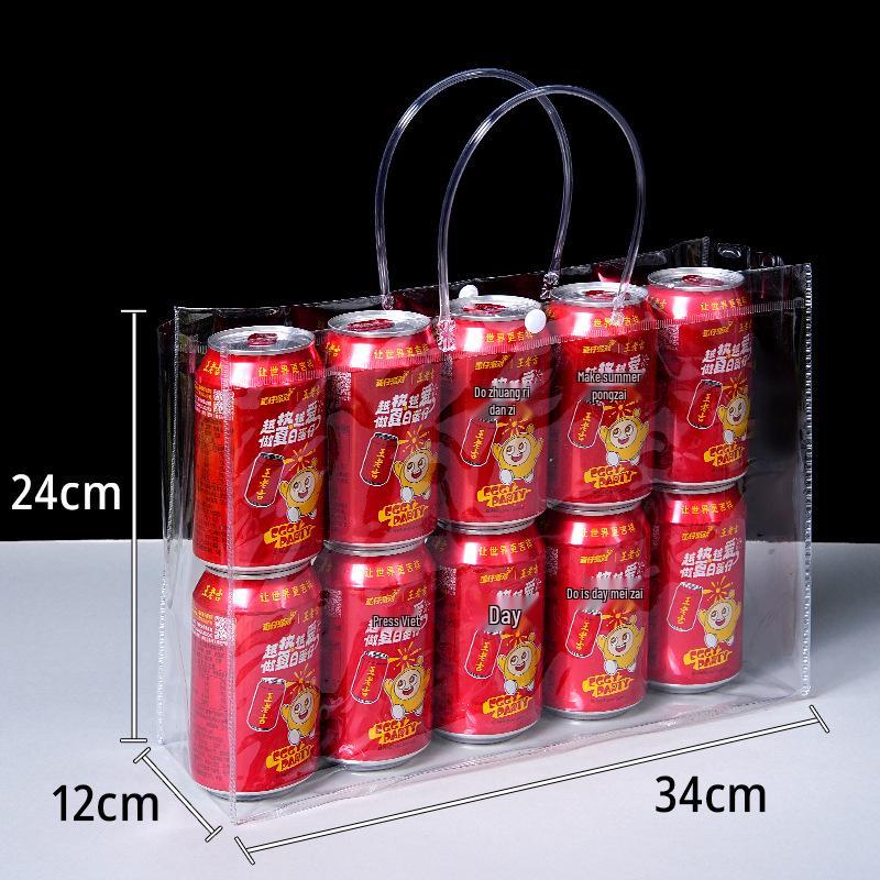 Custom Print PVC Transparent Tote Bag for Weddings and Gifts