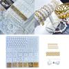 Versatile Spacer Beads Charm Loose Beads ABS Material DIY Beads Set Threading Beads for DIY Bracelet and Jewelry Making