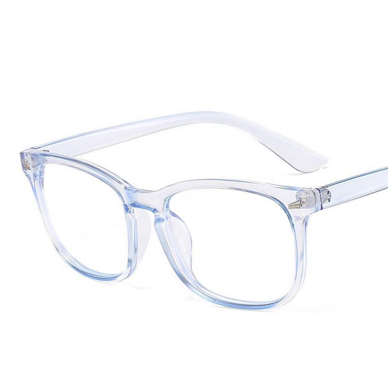 Square Reading Eye Glasses +100 +150 +200 Women Men Myopia Eyeglasses -0.75 -1.0 -1.5 -2.0 Transparent Black Pink Blue