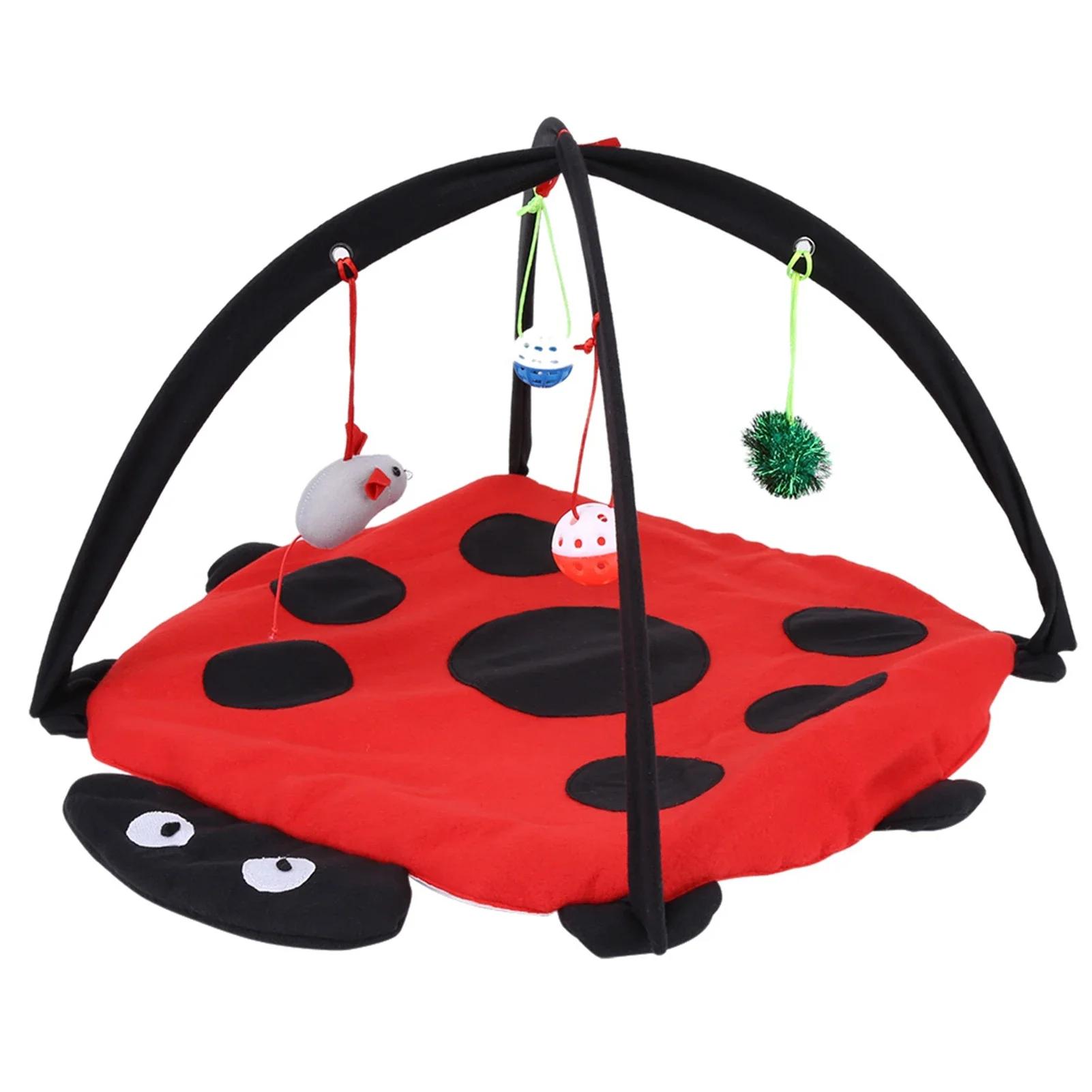 

Cat Toys Portable Cat Tent Funny Pet Toys Mobile Activity Pets Play Bed Toys Cat Play Mat Blanket Foldable Kitten Tents красный
