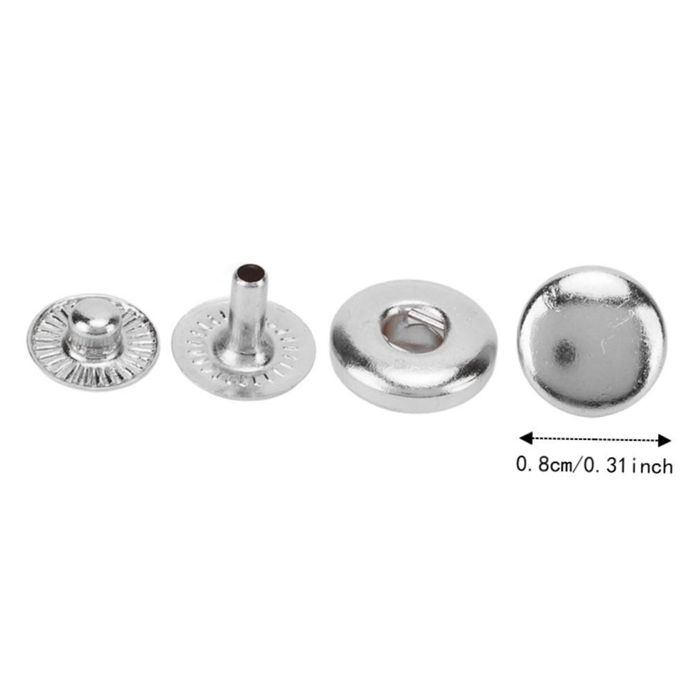 200set Rounded Sewing Leather Snaps 8mm Size Metal Snap Fasteners  Leather Craft DIY