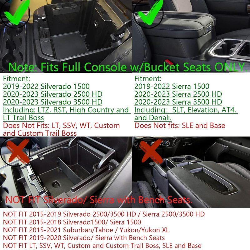 Vollgroßer Mittelkonsolen-Organizer für - Chevy Silverado/GMC Sierra 1500 - Silverado/Sierra 2500HD 3500HD