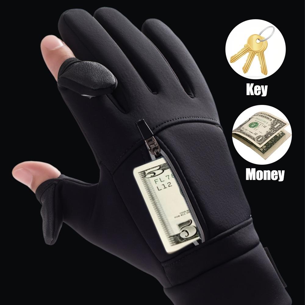 Winter Warm Gloves for Outdoor Sports, Windproof And Cold-Resistant Gloves for Men Cycling, Fishing, And Running, with Flip-Top Fingers