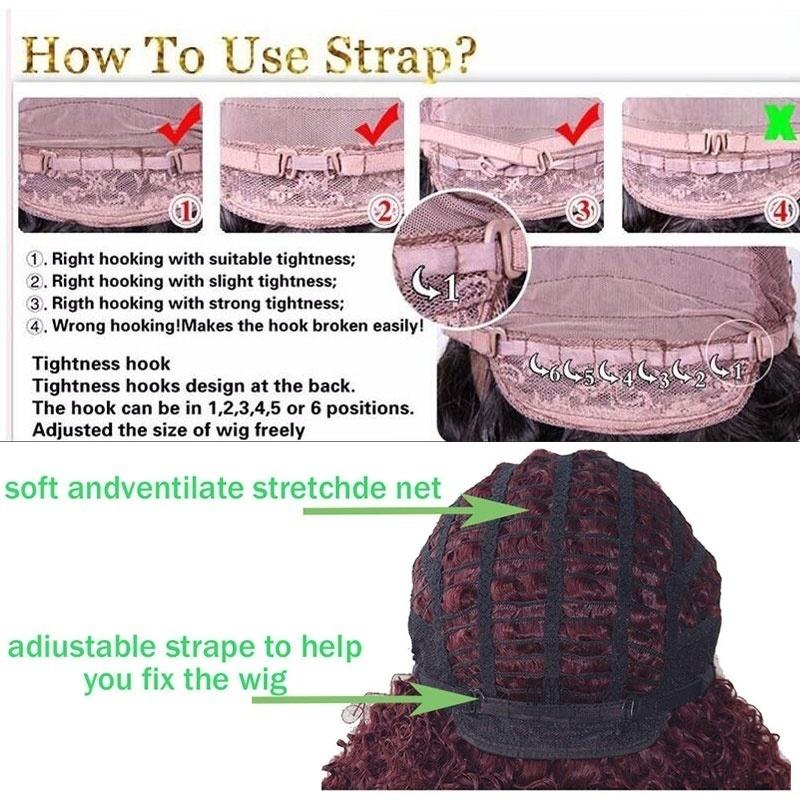 Ombre Bob Wig Medium Length Straight Wig for Fashion Women