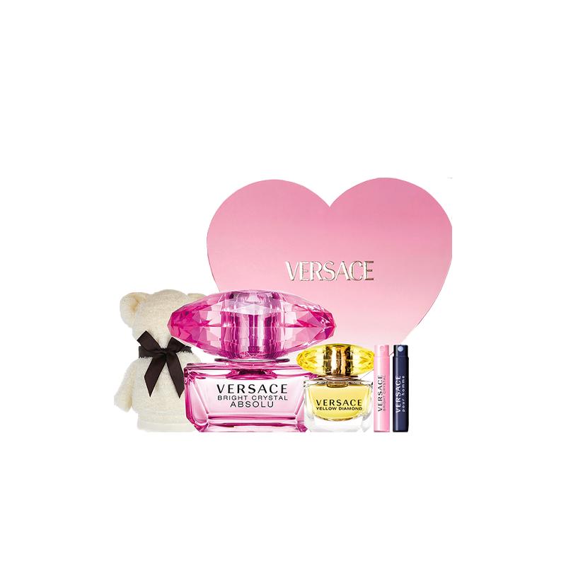 Versace Zhenzhi Pink Diamond Love Gift Box Perfume EDP Pomegranate Lotus Floral and Fruity Fragrance Five-piece 28861020-Five-piece set 2