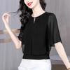 Summer Clothing Blouse Fashion Loose Women Solid Color Casual Pullovers Shirt