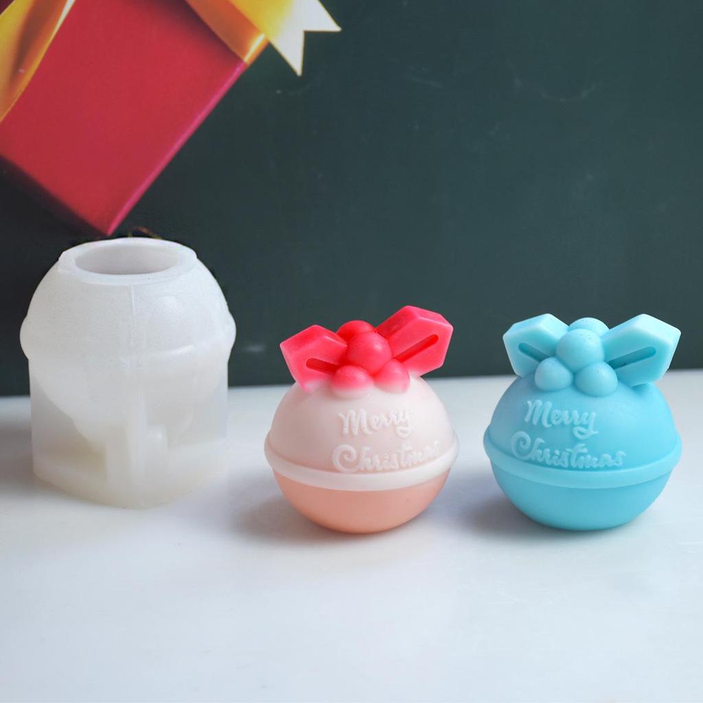 DIY Christmas Candle Silicone Mold: Snowman, Reindeer, Bell, Fruit, Handmade Soap, Aromatherapy Candle Ornament.