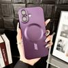 Luxury Metallic Matte Magnetic For Magsafe Armor Case For iPhone 16 15 14 Pro Max Plus 13 12 11 XR X XS 7 8 SE Shockproof Cover