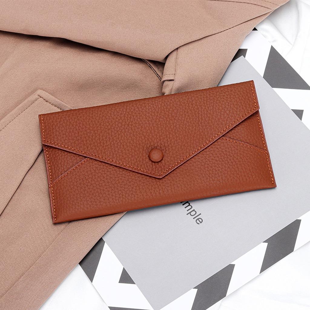 Women'S Leather Wallet Delicate 2-In-1 Purse Long Bifold Wallet Multi-Purpose Smartphone Wallet For Shopping Casual Outfits