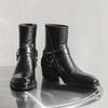 Martin boots men's high-top Chelsea boots zipper short locomotive boots trendy British pointed casual men's shoes J