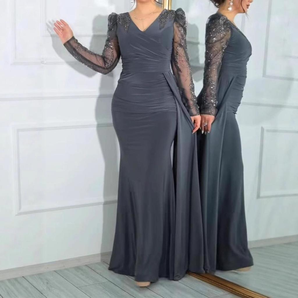 2026 New European and American Dresses Evening Dresses Birthday Banquet Fashion Slim Sexy Dresses