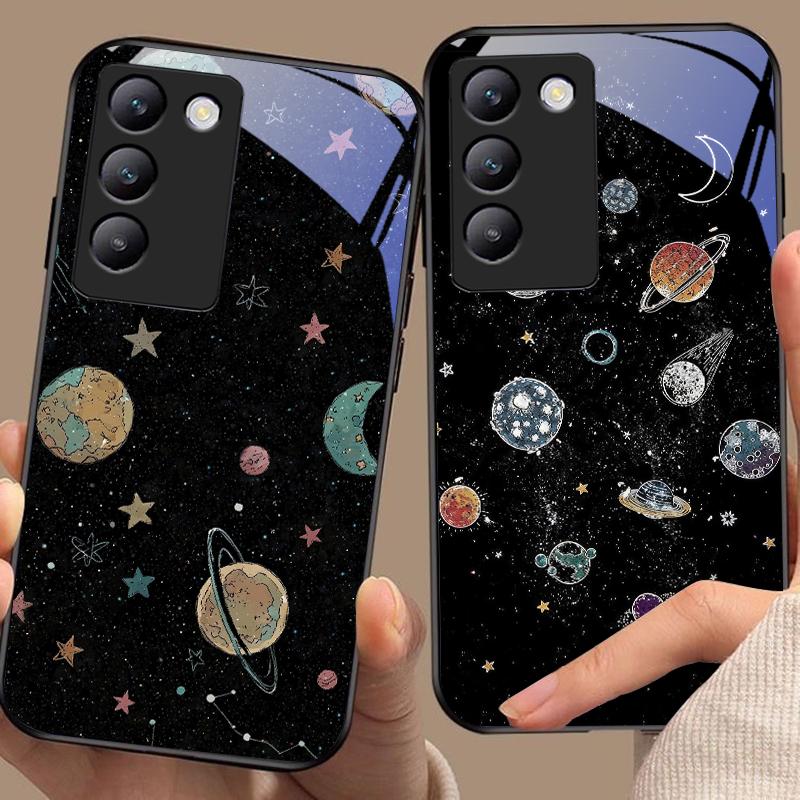 Astronaut Planet Pro Y72 33S 11 03 36 96 Lite 35 16 Iqoo 12 V40 SE 5G 29 40 21 30 X80 Pro Vivo Tvrzené Sklo Pouzdro na Telefon