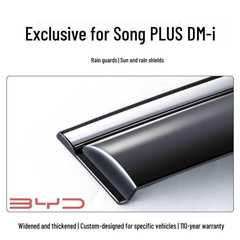BYD Song PLUS DMI Window Rain Guard Visor - Rainproof Shield for EV