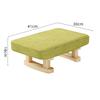 Retro Solid Wood Square Stool, Creative Fabric Sofa Low Stool for Living Room Shoe Changing Home Use