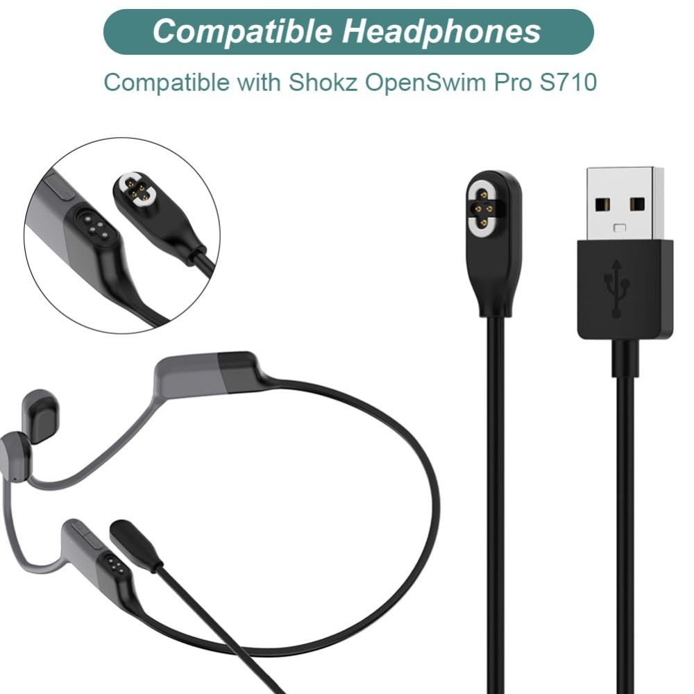 4 Pin USB Charging Cable Magnetic Power Cord Replacement for Shokz OpenSwim Pro S710