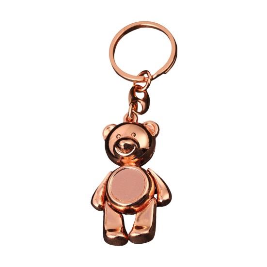 Keychain Pendant, Zinc Alloy Bear Key Chain with Movable Limbs, Electroplated Scratch-Resistant Metal Key Ring for Keys Bags Backpacks