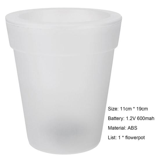 Pot de fleur creux en ABS, coque lumineuse sans fil pour l'extérieur, Pot de plantes solaires LED, fournitures ménagères