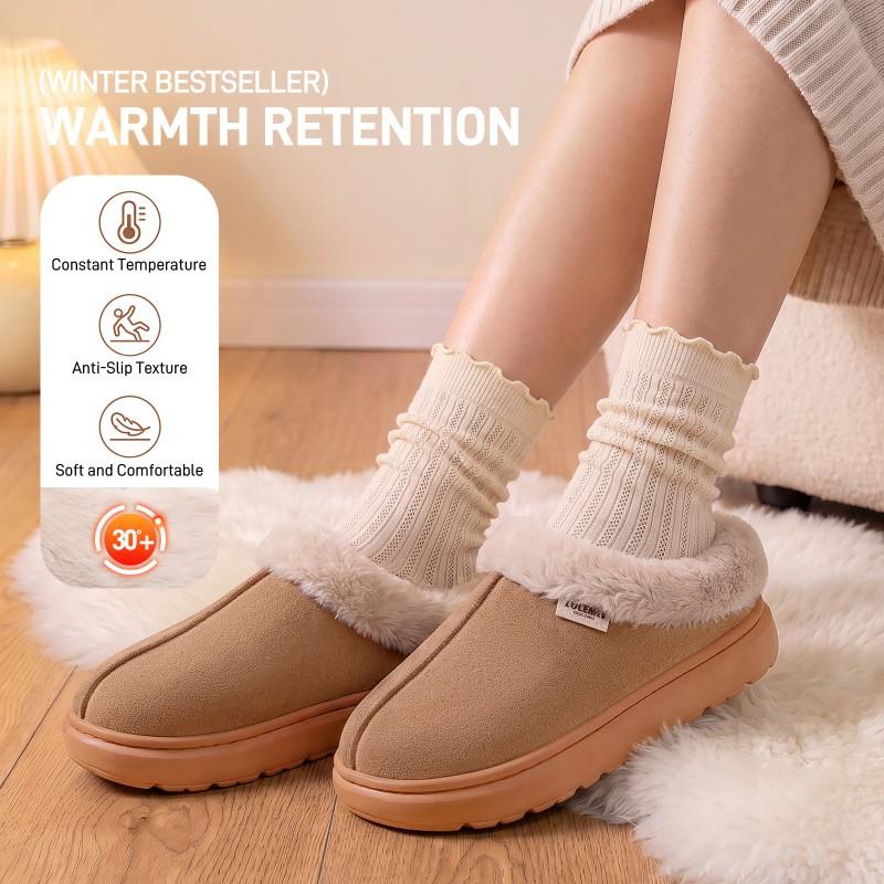 Womens Low Top Winter Snow Boots Warm Faux Fur Lined Slip On Ankle Booties Casual Outdoor Shoes