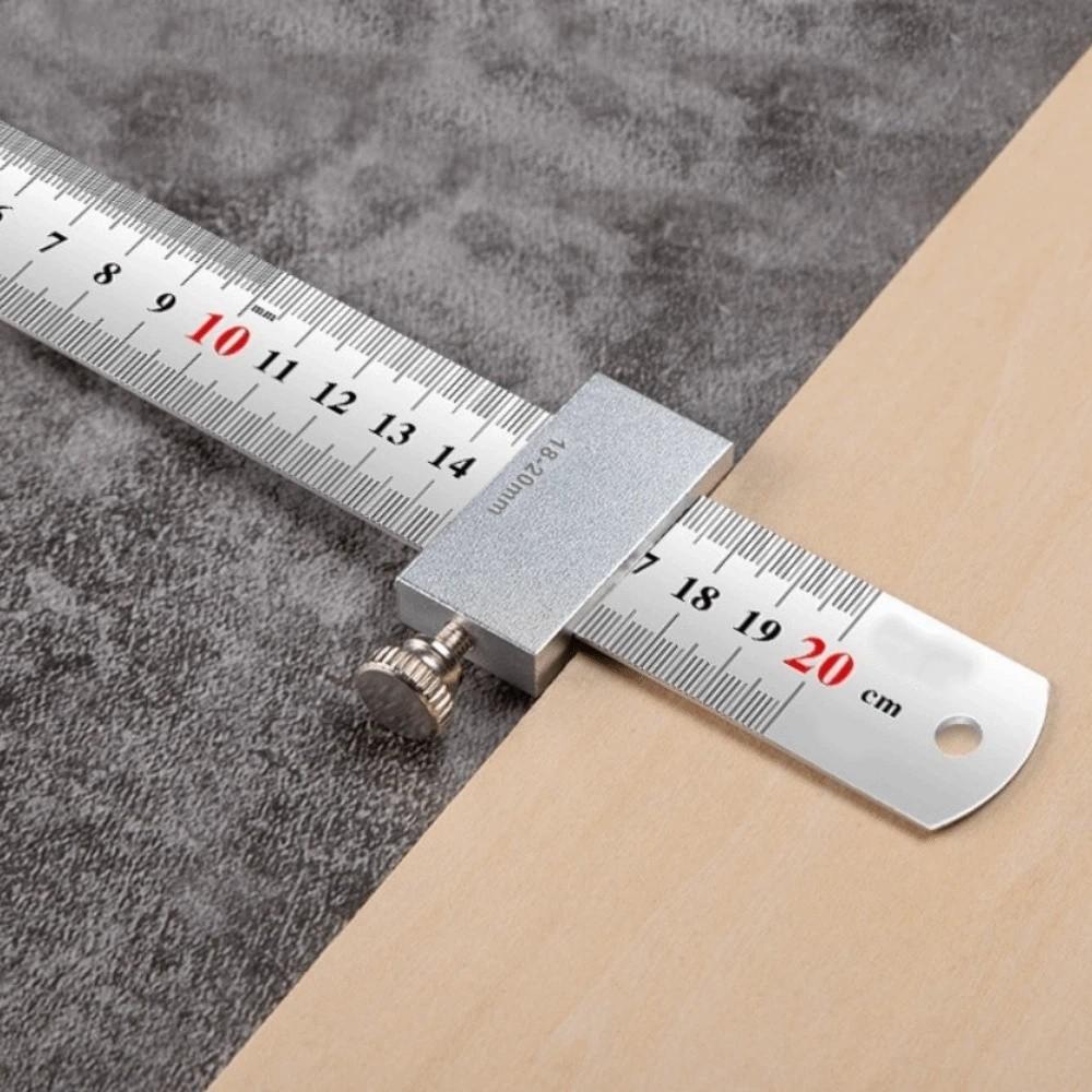 Metal Carpenter Woodworking Steel Ruler Clear Scale Positioning Woodworking Square  Carpentry