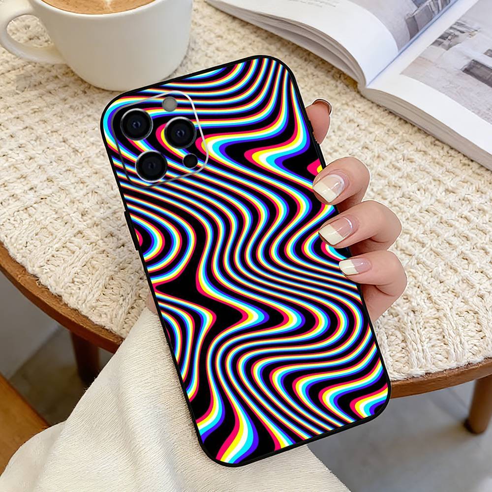 Modern Art Wave Phone Case Silicone Soft For IPhone 17 16 15 14 13 12 11 X XR Plus Pro Max Plus