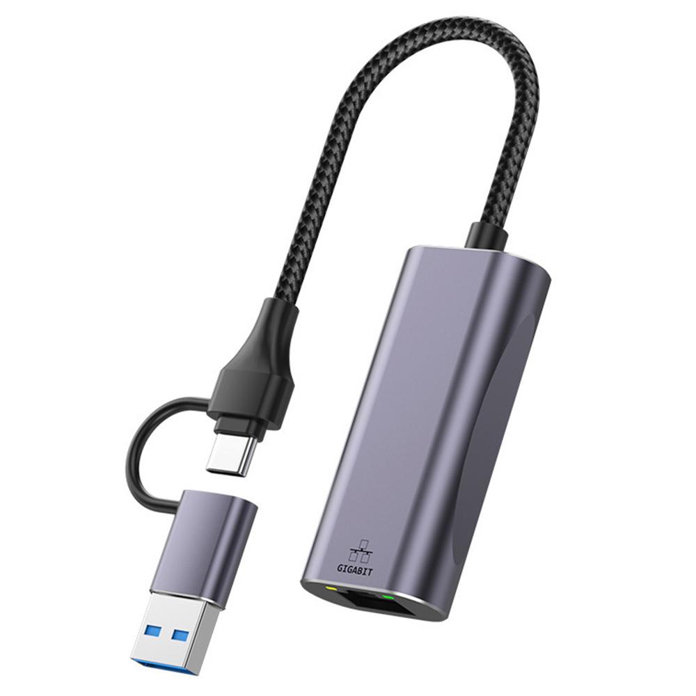 

T30B Docking Station USB/Type-C to Gigabit Hub Adapter for Notebook,Tablet,Phones As Shown A