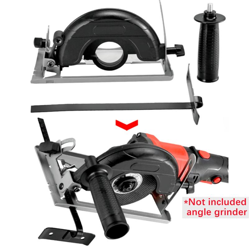Angle Grinder Change Universal Cutting Machine Slotting Base 45° Adjustable Cutting Depth Positioning Bracket for 100-125MM