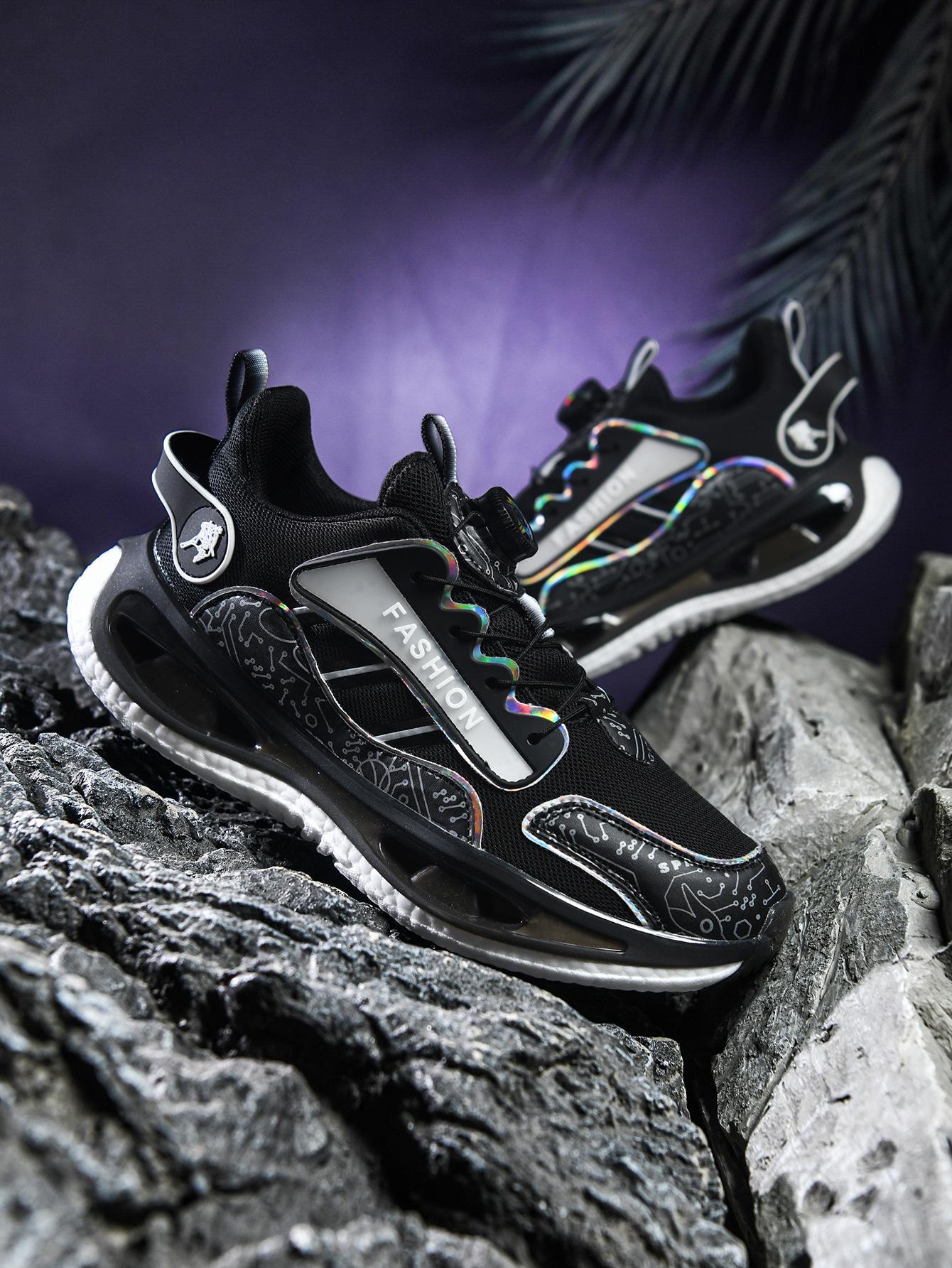 

[Новинка лета] Ультралегкие, дышащие и амортизирующие кроссовки для бега, повседневные модные сетчатые кроссовки на мягкой подошве для пар и мужчин 45 чёрный