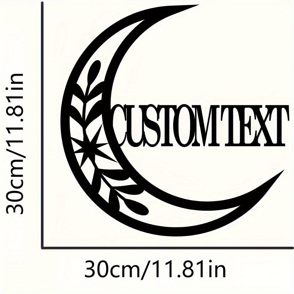 Custom Metal Moon Sign Rustic House Number Plaque Personalized Address Decor