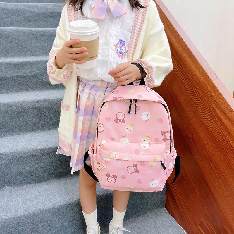 Trendy Stylish Large Capacity Nylon Backpack For Kids With Cute Cartoon Patterns And Lightweight Design